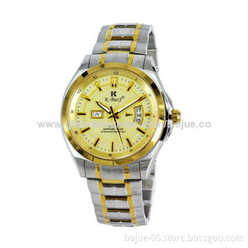 Calendar Quartz Watch with Common Water Resistant, 1 Color Logo Available